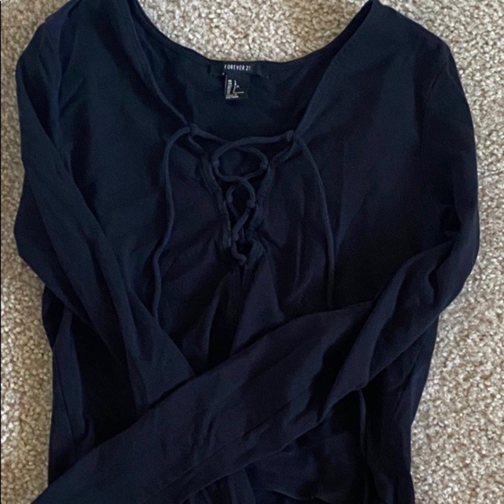 long sleeve forever 21 lace up